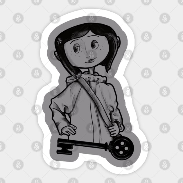 coraline Sticker by vitoria